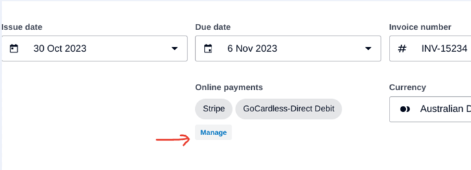 Manage Online Payment