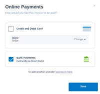 Online Payments Popup